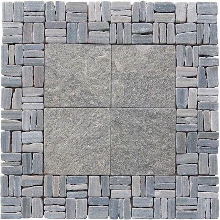 Intrend Tile Quartzite Grand Central Alternate Pattern Mosaic Green LS018G
